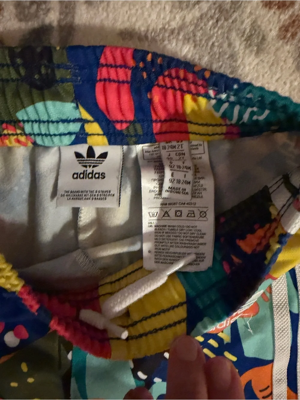 adidas Kids' Multicolor Splash Print Track Jacket & Pants Set